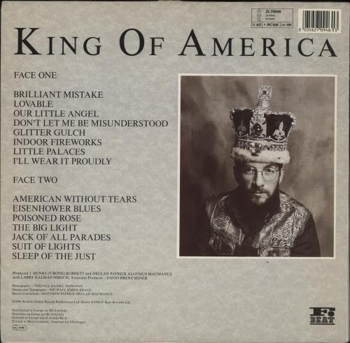Elvis Costello King Of America vinyl LP album (LP record) German COSLPKI287933