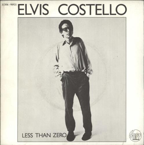 Elvis Costello Less Than Zero - RTL 7" vinyl single (7 inch record / 45) French COS07LE738983