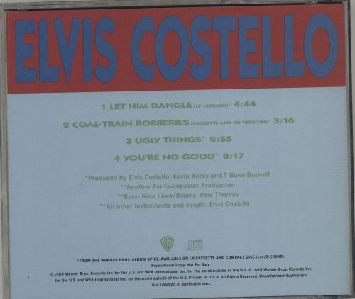 Elvis Costello Let Him Dangle Plus Other Tracks CD single (CD5 / 5") US COSC5LE34913
