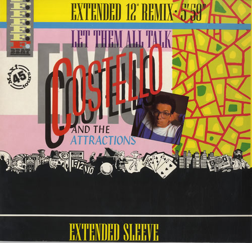 Elvis Costello Let Them All Talk 12" vinyl single (12 inch record / Maxi-single) French COS12LE561745