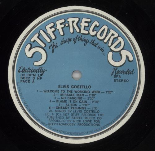 Elvis Costello My Aim Is True - EX vinyl LP album (LP record) Portuguese COSLPMY347357