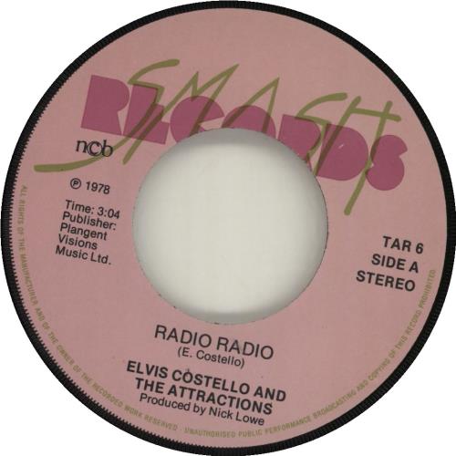 Elvis Costello Radio Radio 7" vinyl single (7 inch record / 45) Norwegian COS07RA685924