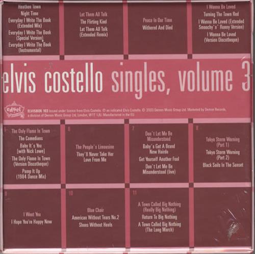 Elvis Costello Singles, Volume 3 - Sealed CD Single Box Set UK COSCXSI383314