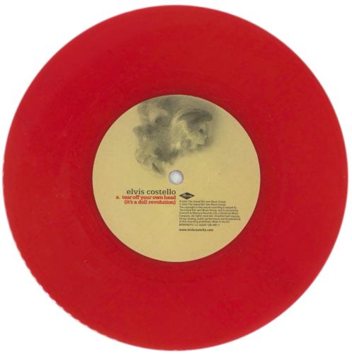 Elvis Costello Tear Off Your Own Head (It's A Doll Revolution) - Red Vinyl + Numbered 7" vinyl single (7 inch record / 45) UK COS07TE212013