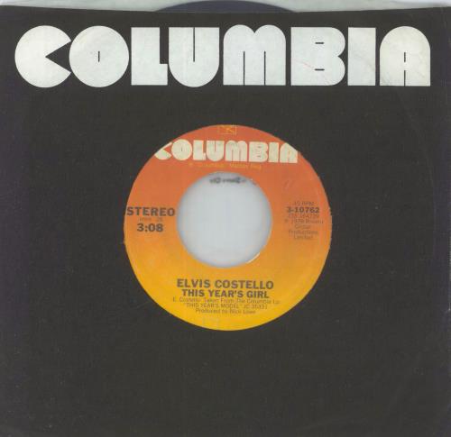 Elvis Costello This Year's Girl 7" vinyl single (7 inch record / 45) US COS07TH824635