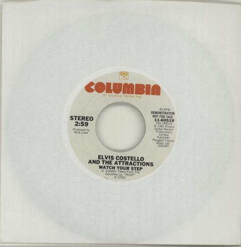 Elvis Costello Watch Your Step 7" vinyl single (7 inch record / 45) US COS07WA98360