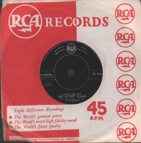 Elvis Presley (Marie's The Name) His Latest Flame 7" vinyl single (7 inch record / 45) New Zealand ELV07MA678402