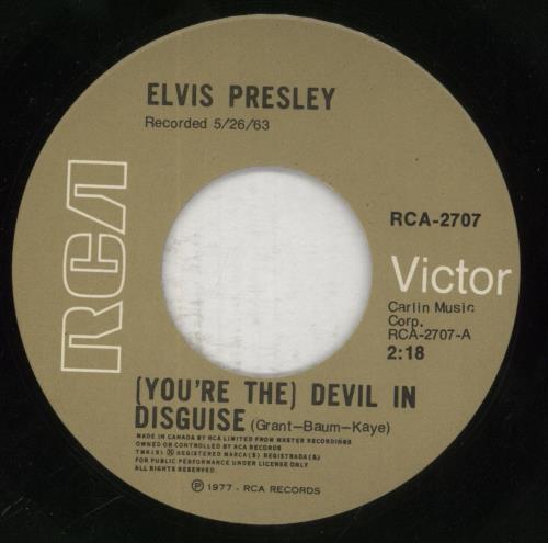 Elvis Presley [You're The] Devil In Disguise - Wide 7" vinyl single (7 inch record / 45) UK ELV07YO863055