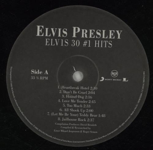 Elvis Presley 30 #1 Hits - 180gm - EX 2-LP vinyl record set (Double LP Album) UK ELV2LHI869214