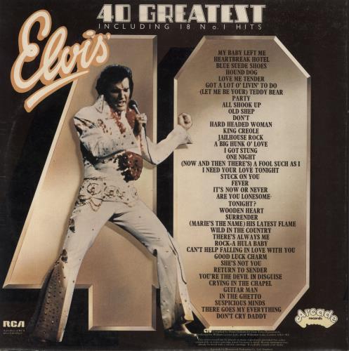 Elvis Presley 40 Greatest Hits - EX 2-LP vinyl record set (Double LP Album) UK ELV2LGR684352