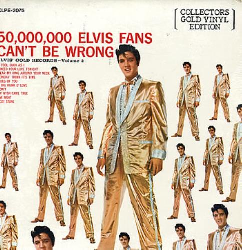 Elvis Presley 50,000,000 Elvis Fans Can't Be Wrong - Gold Vinyl vinyl LP album (LP record) Canadian ELVLPEL249482