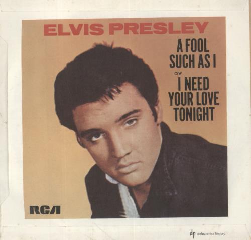 Elvis Presley A Fool Such As I - Wide 7" vinyl single (7 inch record / 45) Canadian ELV07AF863042