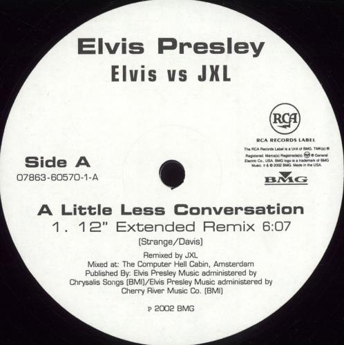 Elvis Presley A Little Less Conversation 12" vinyl single (12 inch record / Maxi-single) US ELV12AL743647