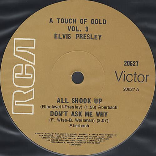 Elvis Presley A Touch Of Gold Volume 3 7" vinyl single (7 inch record / 45) Australian ELV07AT372373