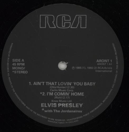 Elvis Presley Ain't That Lovin' You Baby 12" vinyl single (12 inch record / Maxi-single) UK ELV12AI41111