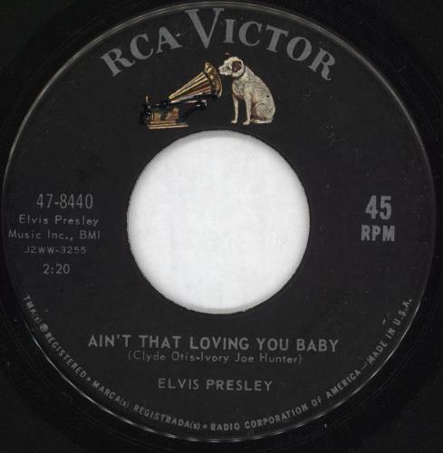 Elvis Presley Ain't That Loving You Baby 7" vinyl single (7 inch record / 45) US ELV07AI723219