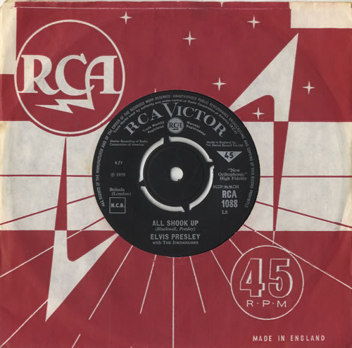 Elvis Presley All Shook Up - 4th 7" vinyl single (7 inch record / 45) UK ELV07AL138570