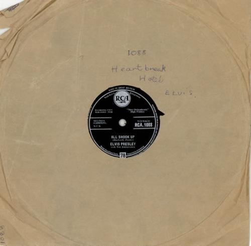 Elvis Presley All Shook Up 78rpm shellac record UK ELV78AL480651
