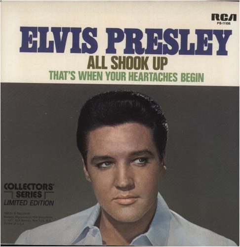 Elvis Presley All Shook Up 7" vinyl single (7 inch record / 45) US ELV07AL560150