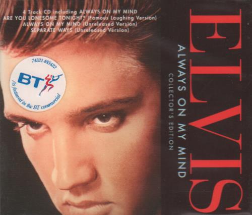 Elvis Presley Always On My Mind - Inc Separate Ways CD single (CD5 / 5") UK ELVC5AL86227
