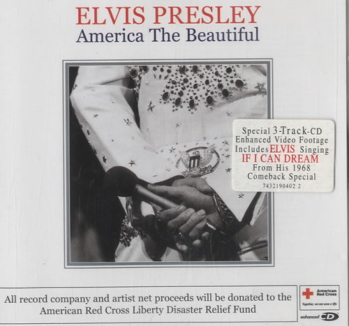 Elvis Presley America The Beautiful CD single (CD5 / 5") UK ELVC5AM199092