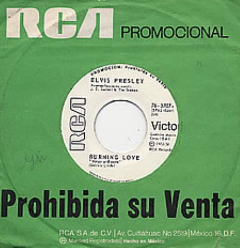 Elvis Presley Amor Ardiente 7" vinyl single (7 inch record / 45) Mexican ELV07AM266557