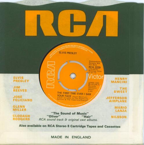 Elvis Presley An American Trilogy 7" vinyl single (7 inch record / 45) UK ELV07AN813679