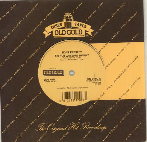 Elvis Presley Are You Lonesome Tonight? 7" vinyl single (7 inch record / 45) UK ELV07AR713607