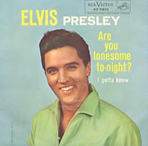 Elvis Presley Are You Lonesome Tonight 7" vinyl single (7 inch record / 45) US ELV07AR213292