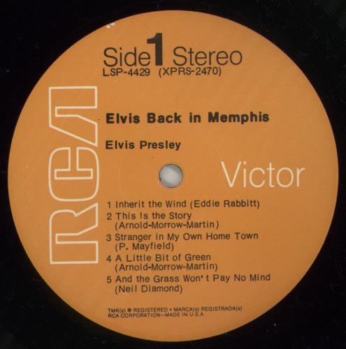 Elvis Presley Back In Memphis - Shrink vinyl LP album (LP record) US ELVLPBA875660