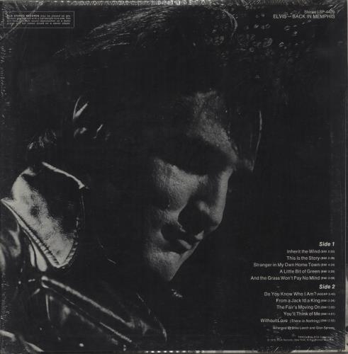 Elvis Presley Back In Memphis - Shrink vinyl LP album (LP record) US ELVLPBA875660