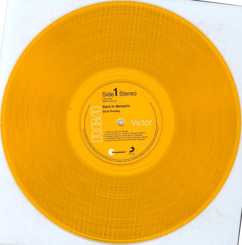 Elvis Presley Back In Memphis - Tan label + Gold Vinyl vinyl LP album (LP record) US ELVLPBA783287