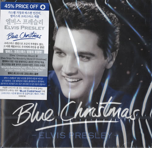 Elvis Presley Blue Christmas + Christmas Card CD album (CDLP) Korean ELVCDBL557443
