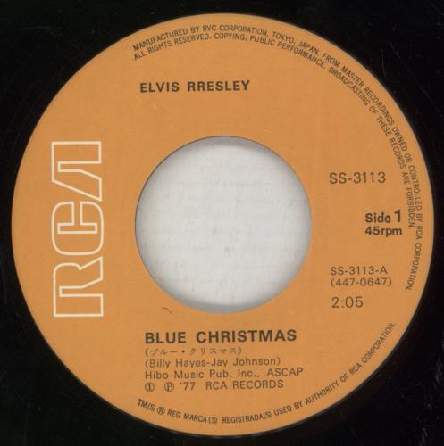 Elvis Presley Blue Christmas 7" vinyl single (7 inch record / 45) Japanese ELV07BL283947