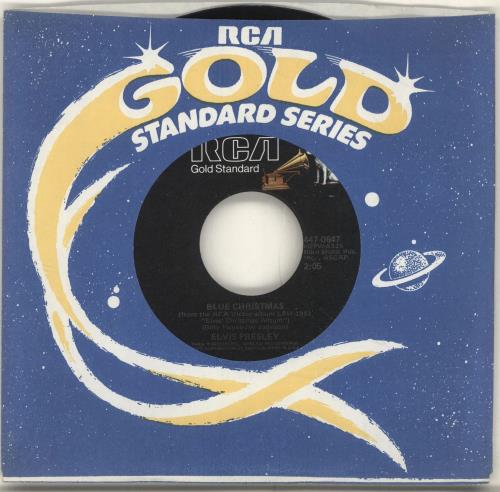 Elvis Presley Blue Christmas 7" vinyl single (7 inch record / 45) US ELV07BL698459
