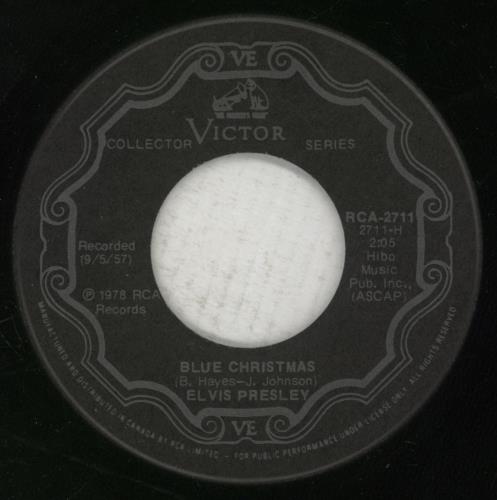 Elvis Presley Blue Christmas 7" vinyl single (7 inch record / 45) Canadian ELV07BL890187