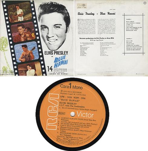 Elvis Presley Blue Hawai vinyl LP album (LP record) Spanish ELVLPBL341103