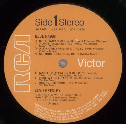 Elvis Presley Blue Hawaii - matte p/s vinyl LP album (LP record) UK ELVLPBL696688