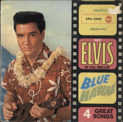 Elvis Presley Blue Hawaii EP - 1st 7" vinyl single (7 inch record / 45) German ELV07BL723191