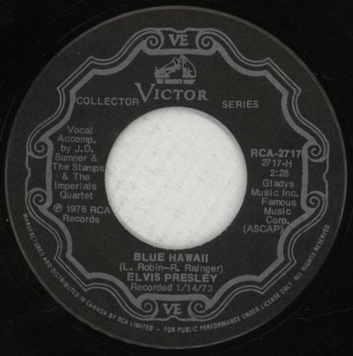 Elvis Presley Blue Hawaii 7" vinyl single (7 inch record / 45) Canadian ELV07BL664840