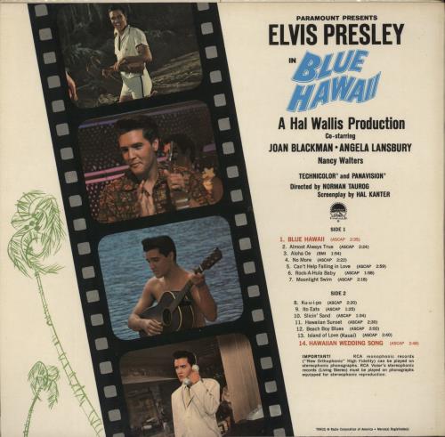Elvis Presley Blue Hawaii vinyl LP album (LP record) German ELVLPBL890812
