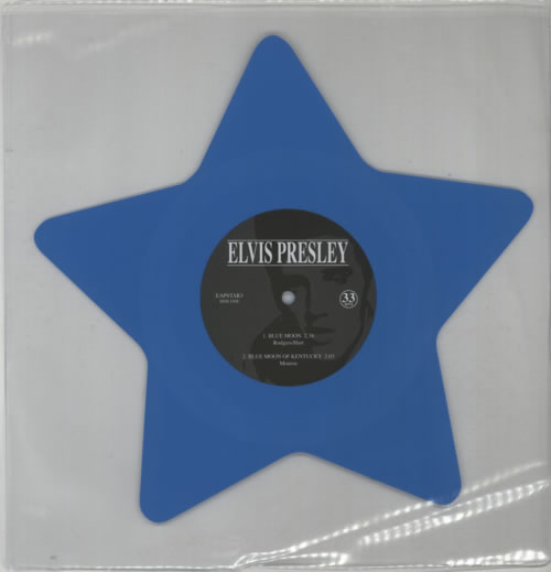 Elvis Presley Blue Moon shaped picture disc (picture disc vinyl record) UK ELVSHBL592088