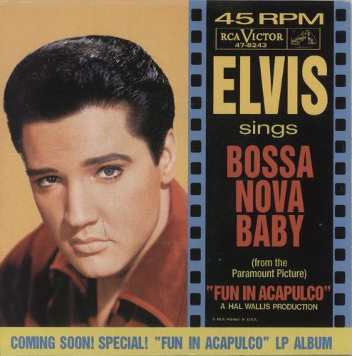 Elvis Presley Bossa Nova Baby 7" vinyl single (7 inch record / 45) US ELV07BO889894
