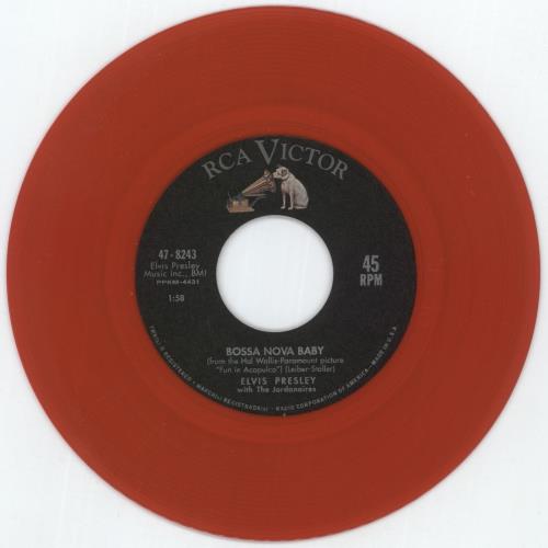 Elvis Presley Bossa Nova Baby 7" vinyl single (7 inch record / 45) US ELV07BO889894