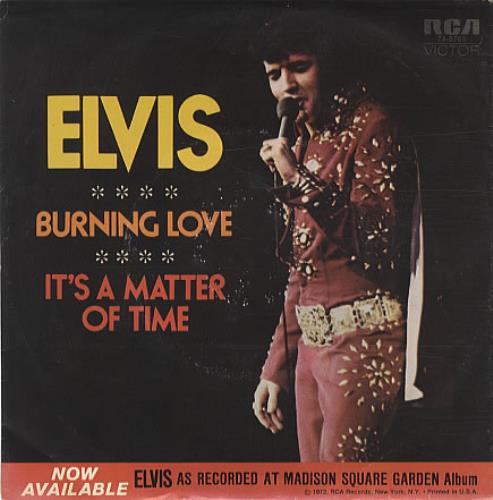 Elvis Presley Burning Love 7" vinyl single (7 inch record / 45) US ELV07BU146233