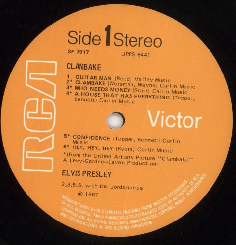 Elvis Presley Clambake - Orange Label vinyl LP album (LP record) UK ELVLPCL371597