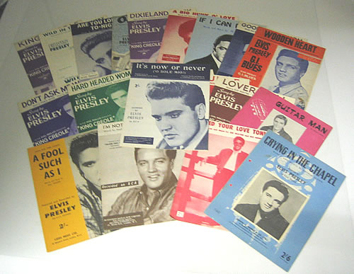 Elvis Presley Collection Of Twenty Original Song Music Sheets sheet music UK ELVSMCO354715