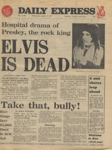 Elvis Presley Daily Express magazine UK ELVMADA359987