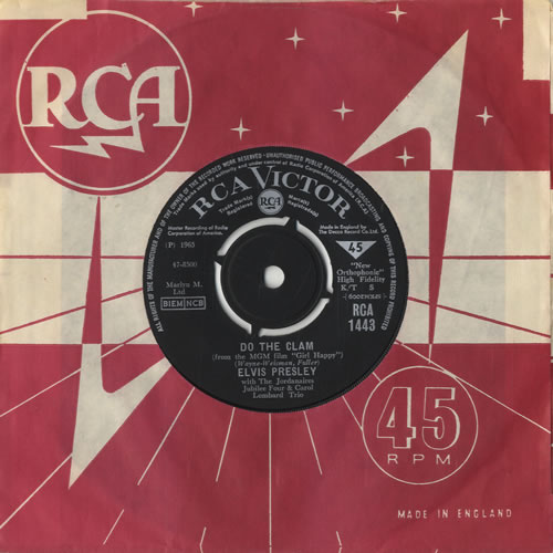 Elvis Presley Do The Clam 7" vinyl single (7 inch record / 45) UK ELV07DO343181