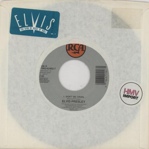 Elvis Presley Don't Be Cruel / Ain't That Loving You Baby 7" vinyl single (7 inch record / 45) US ELV07DO754774